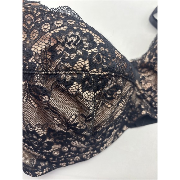 Frederick's Of Hollywood Black Lace Under Wire Bra Lined 40DD NWT Voluptuous - Picture 2 of 7